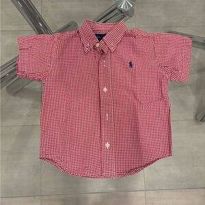 Ralph Lauren Red Checkered Kids Button Down Shirt